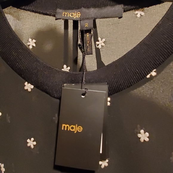 NWT Maje Pleated Midi Dress - Picture 2 of 3